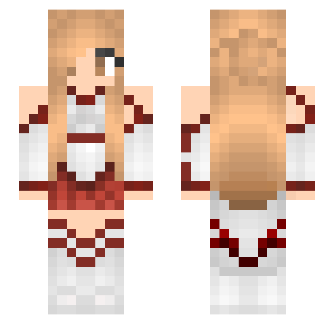 Dark_Miku Minecraft skin, front and back view