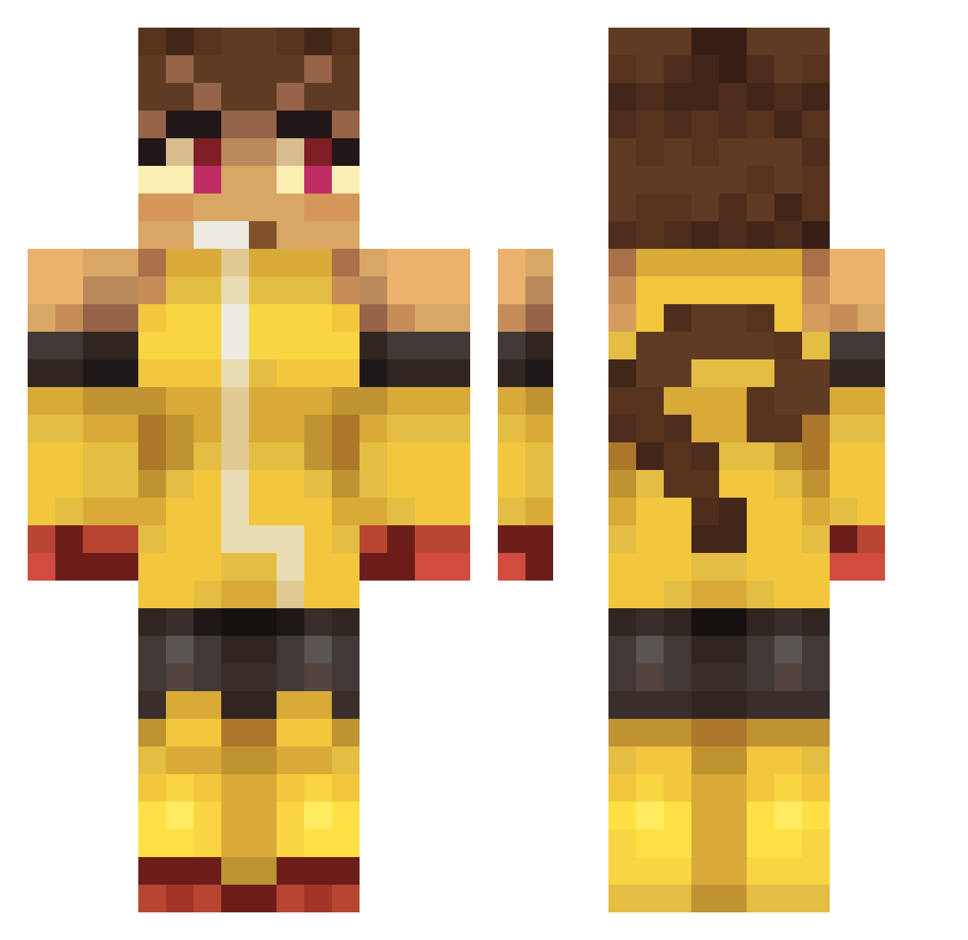 Jdurden80 Minecraft skin, front and back view
