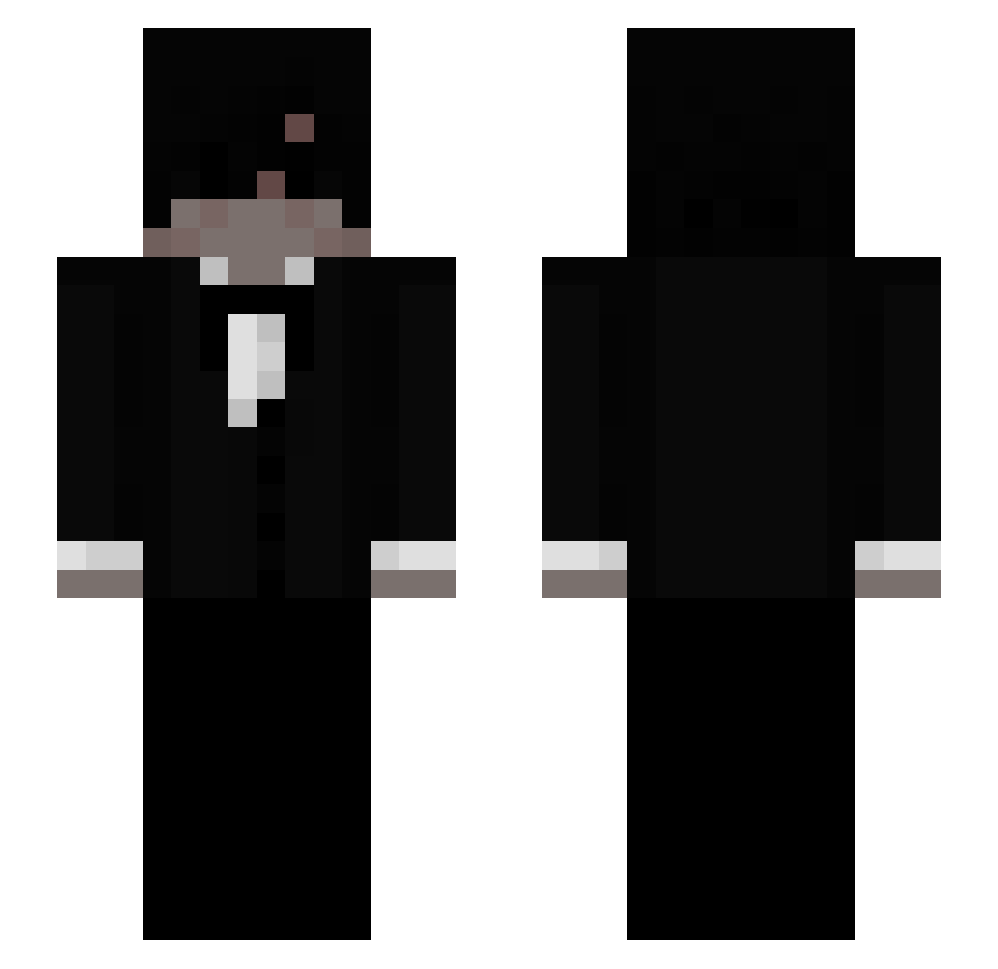 Rixyyz Minecraft skin, front and back view