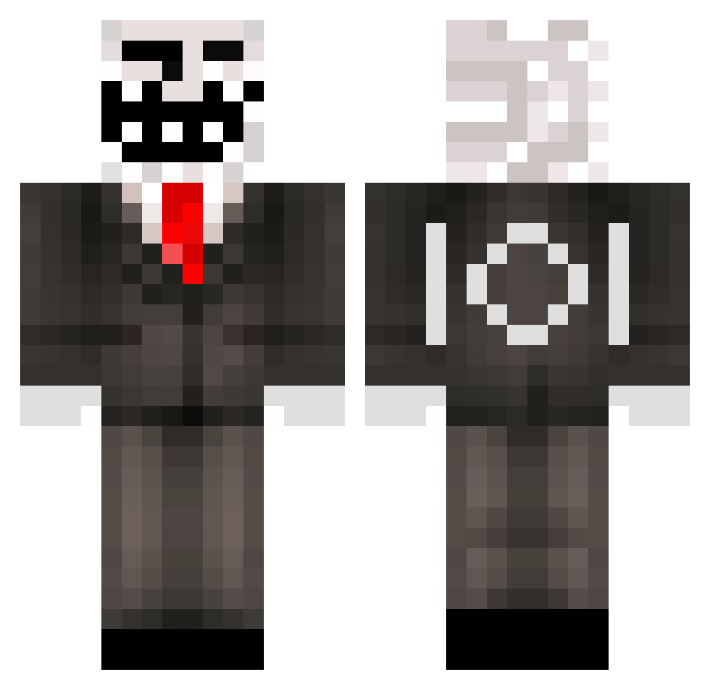 butterb0y69 Minecraft skin, front and back view