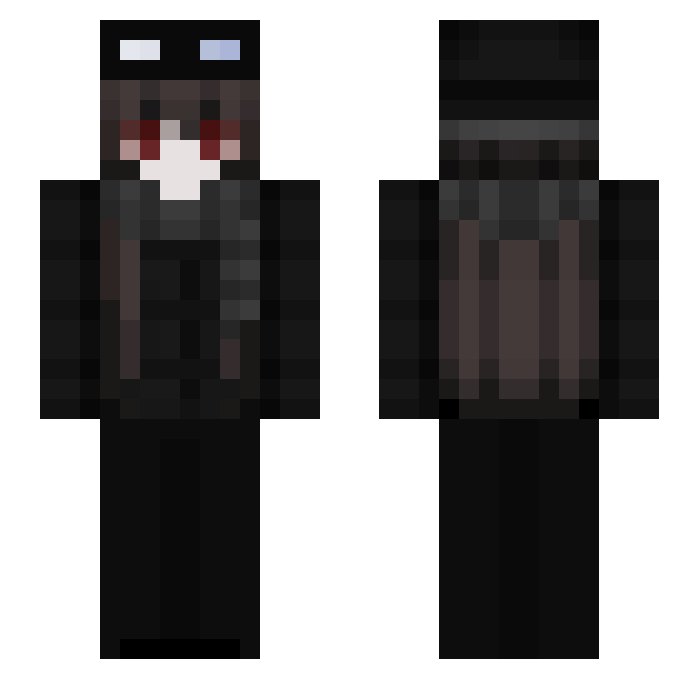 4ov Minecraft skin, front and back view