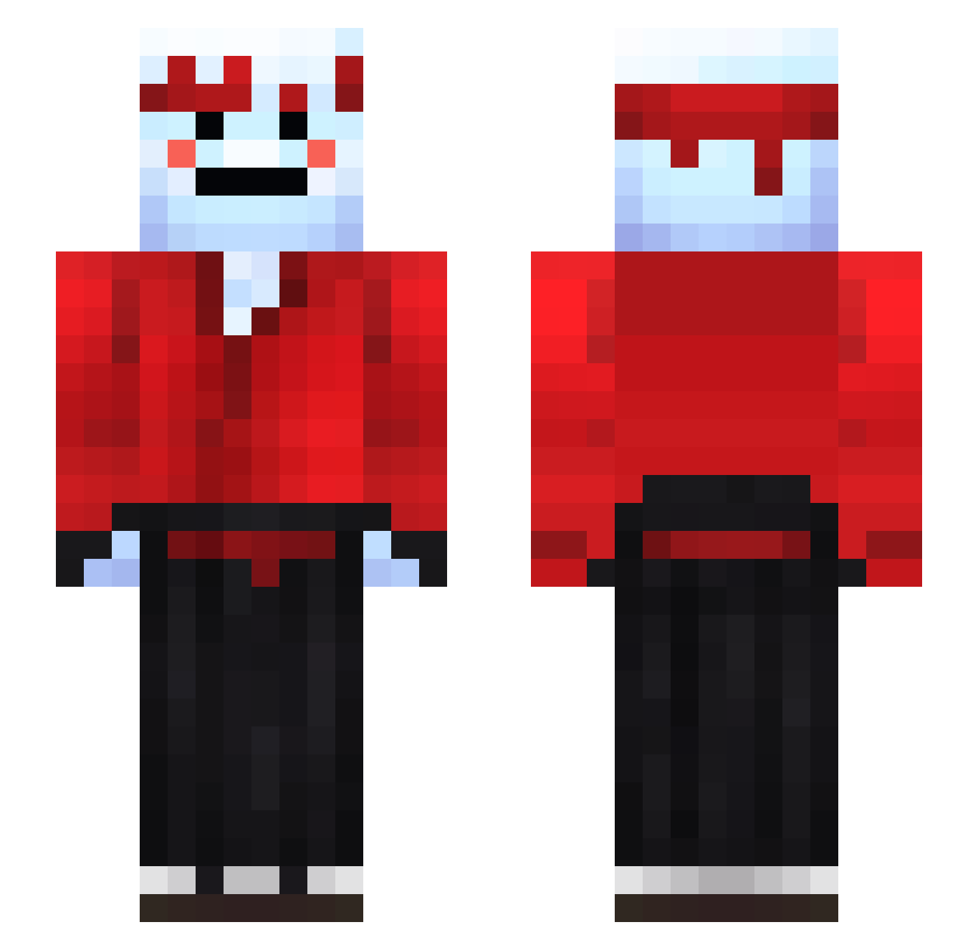 iK1nn Minecraft skin, front and back view