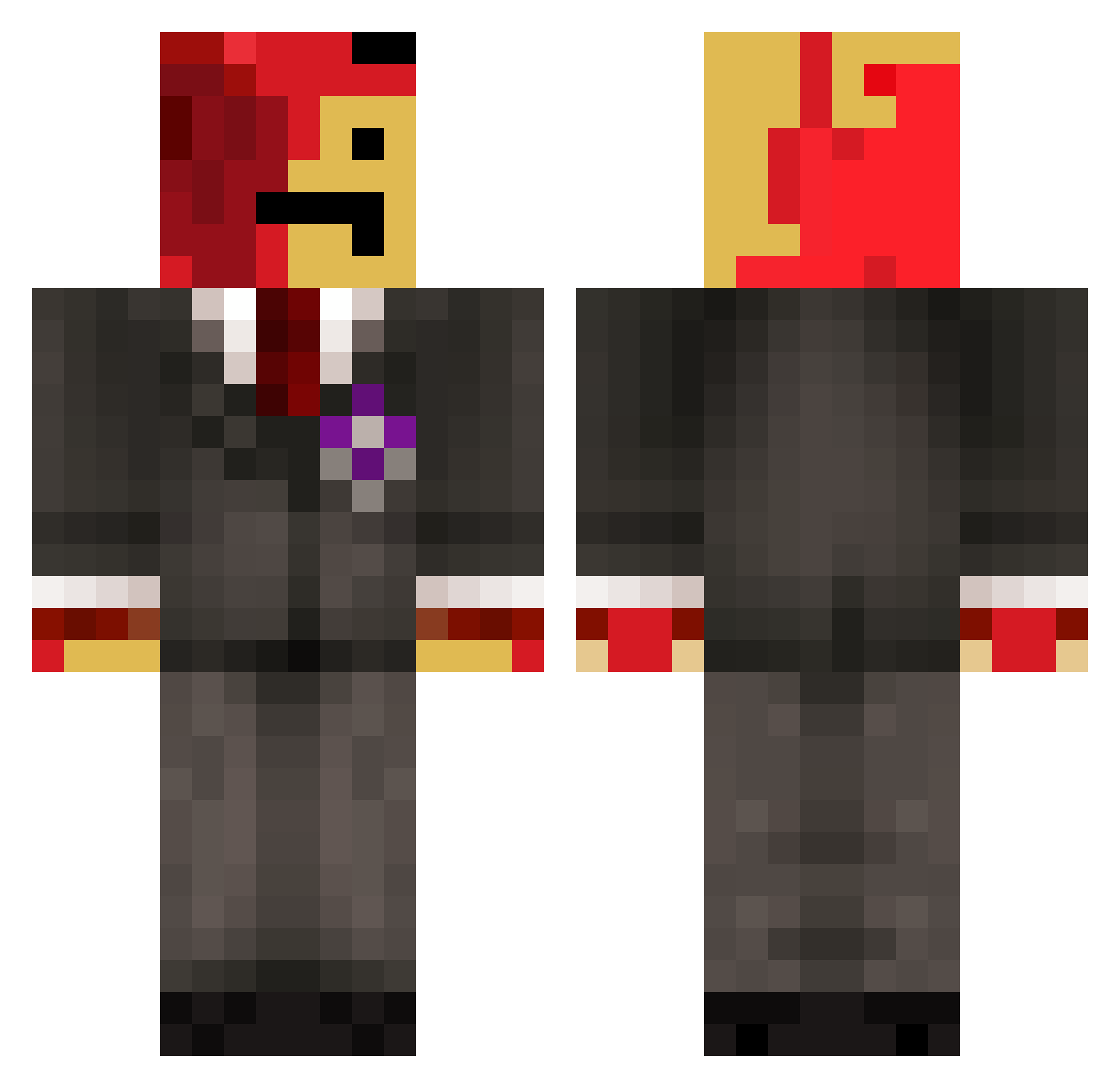 Step Minecraft skin, front and back view