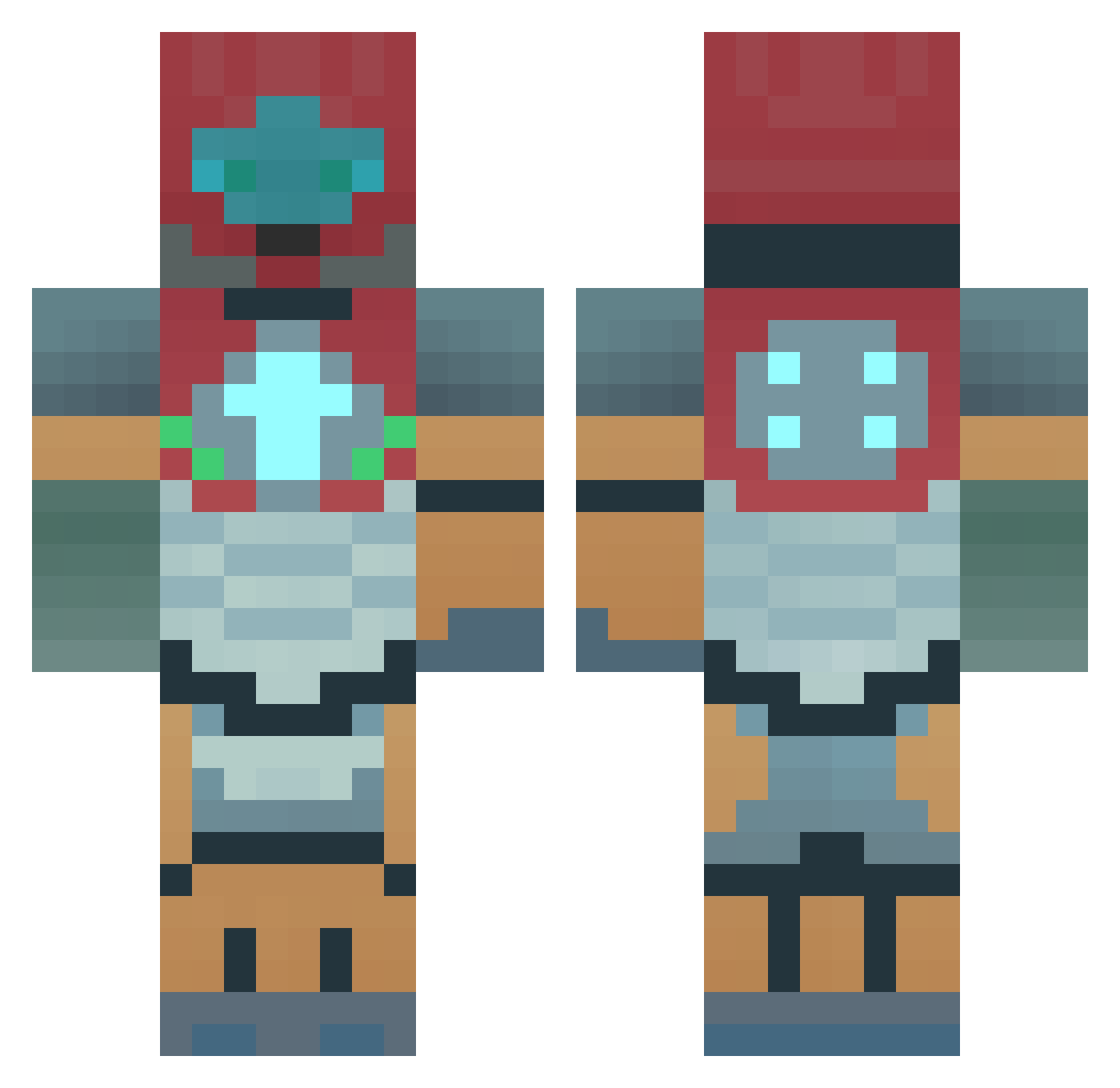 VAUXHALL Minecraft skin, front and back view
