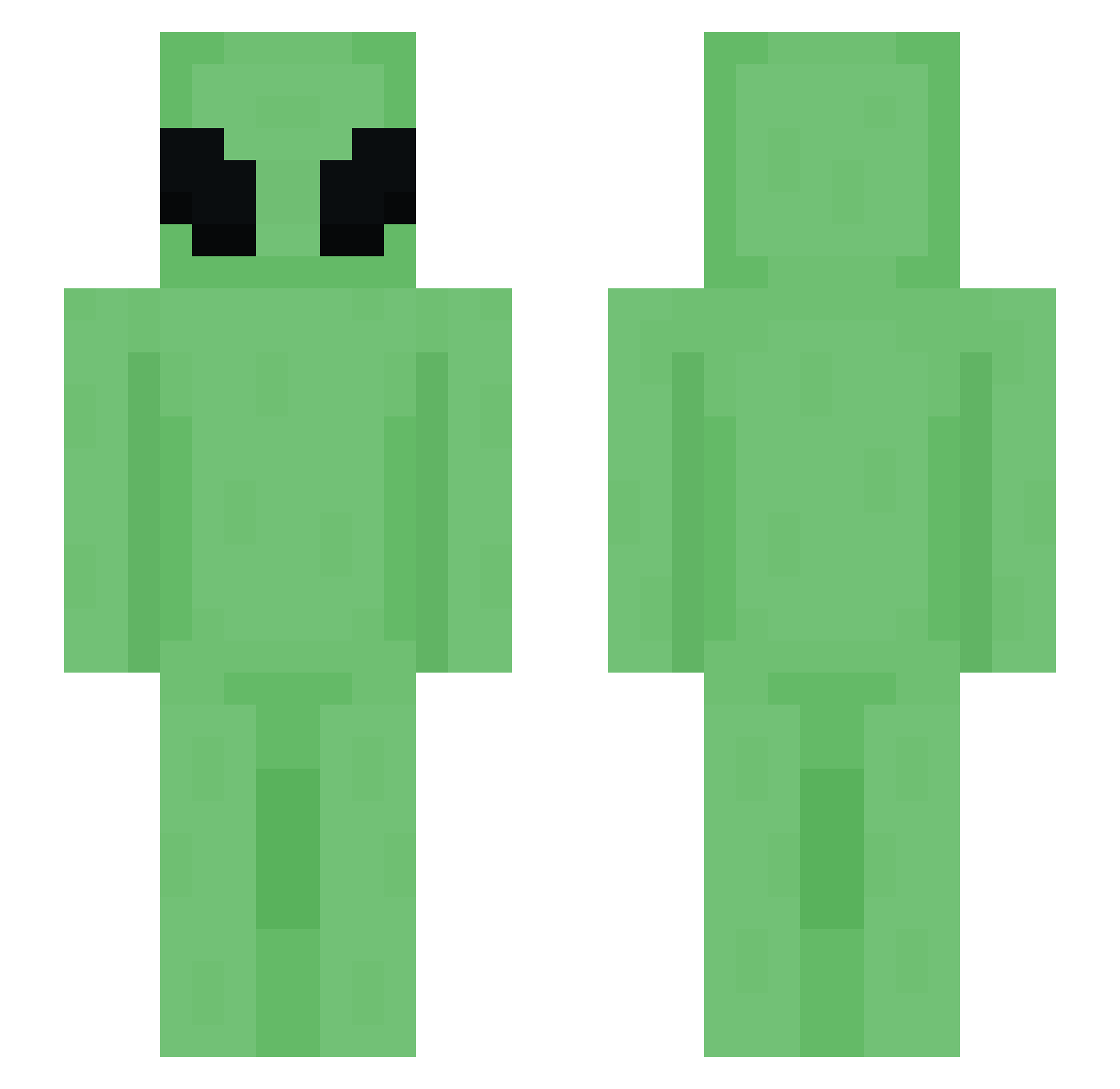 scrzfc Minecraft skin, front and back view