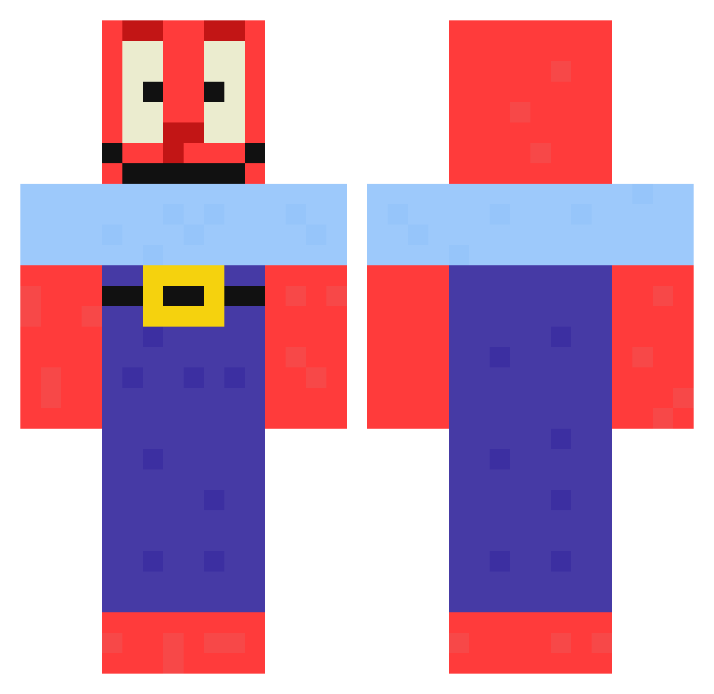 FrOZ_McDuck Minecraft skin, front and back view