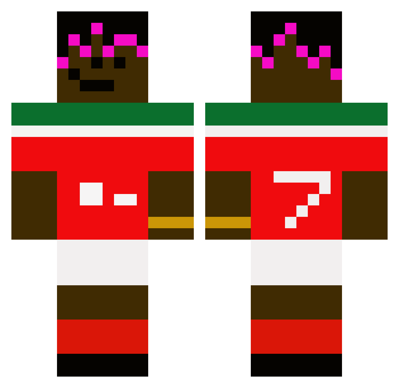 HUGOeDIOGO Minecraft skin, front and back view