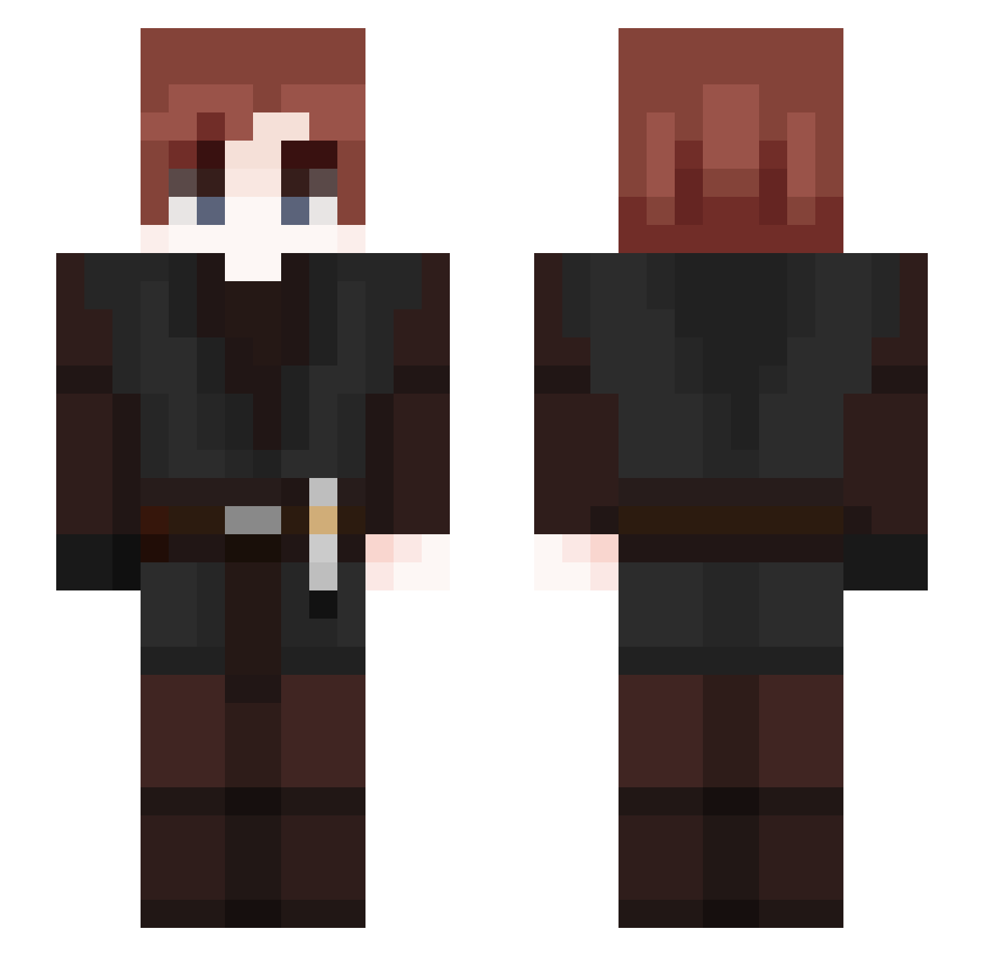 ElevenCisky Minecraft skin, front and back view