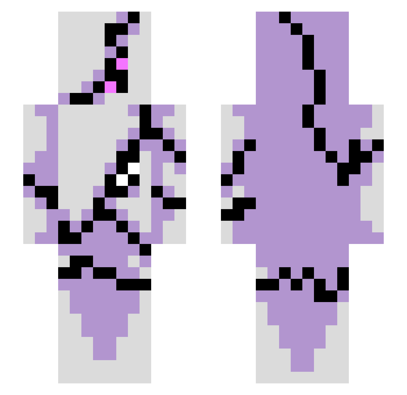 _Spukaz Minecraft skin, front and back view