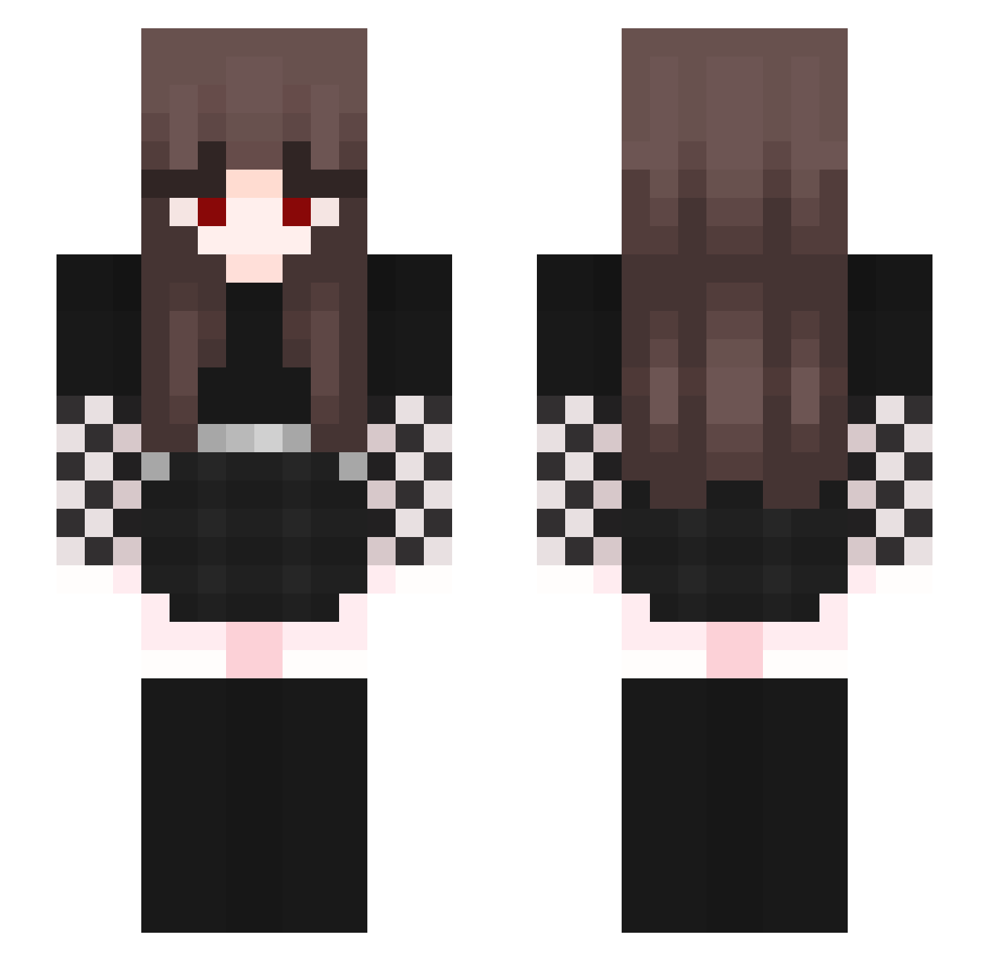 ST_KITSUNE_ST Minecraft skin, front and back view