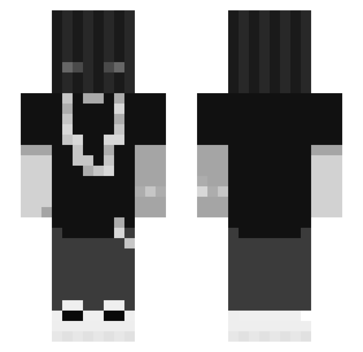 ezytrs Minecraft skin, front and back view