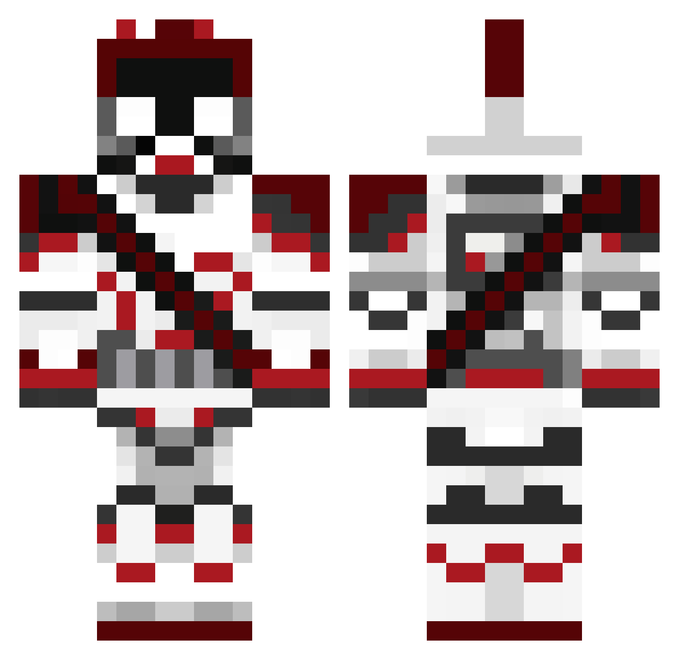 SkillsAlt2 Minecraft skin, front and back view