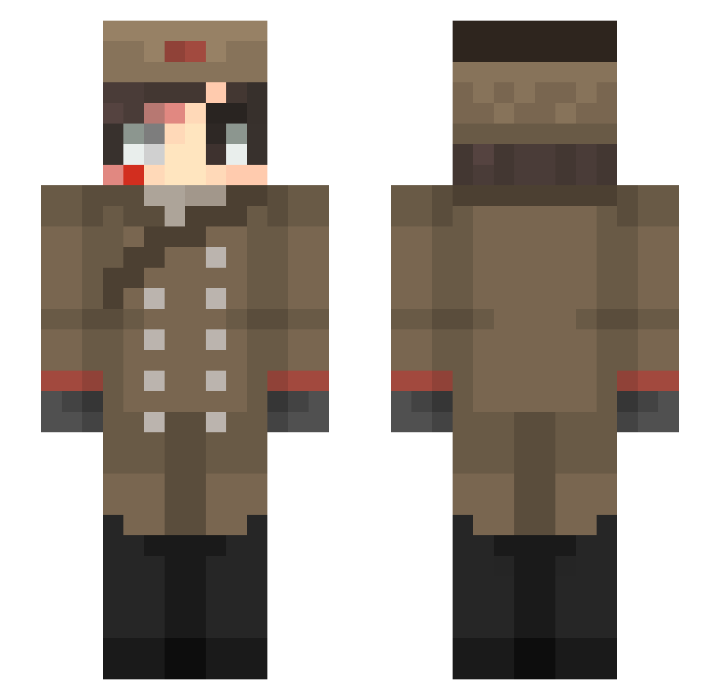 68karl Minecraft skin, front and back view