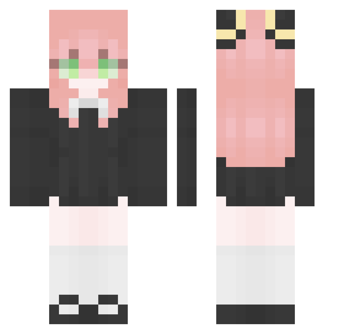 Alya7184 Minecraft skin, front and back view