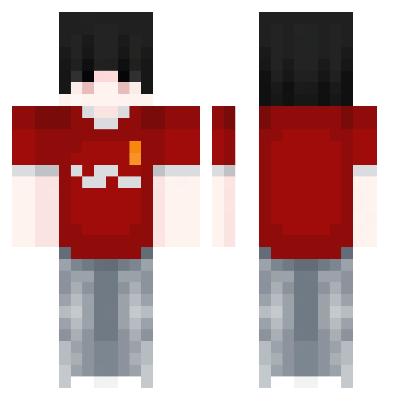ElYosh1 Minecraft skin, front and back view
