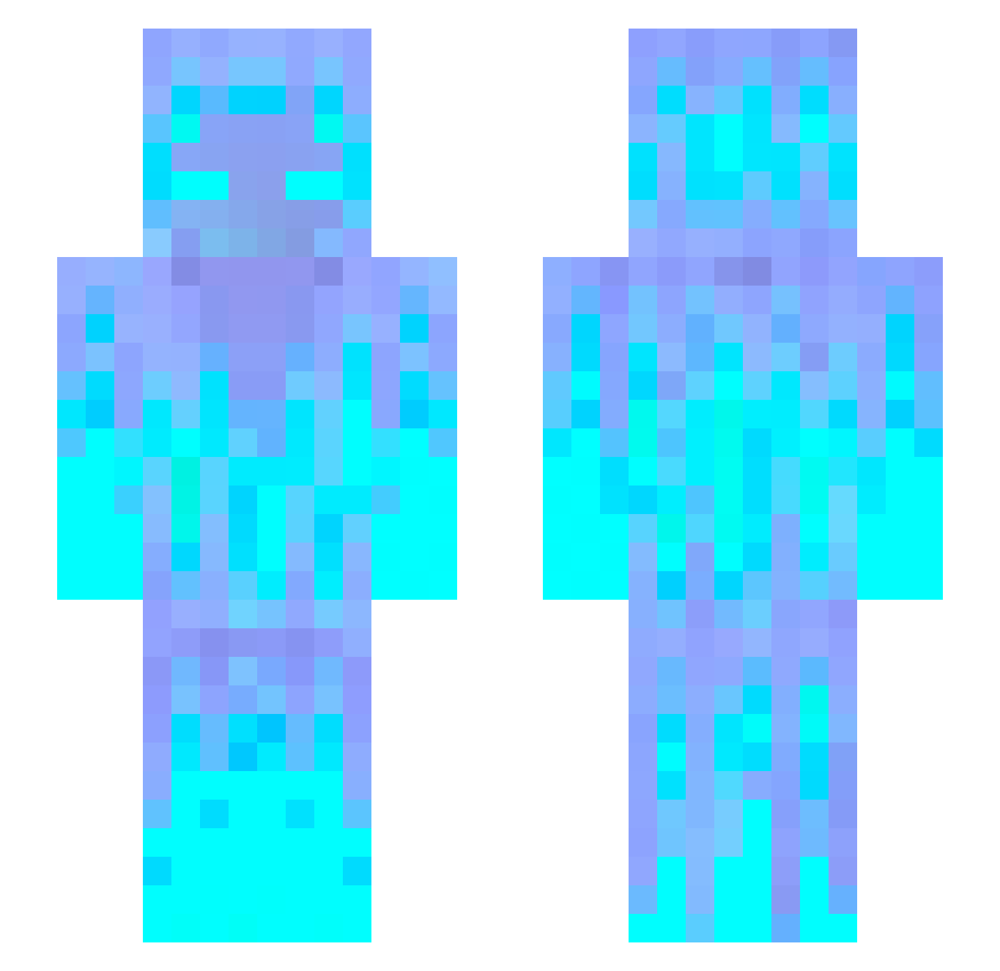 Pr_phy Minecraft skin, front and back view