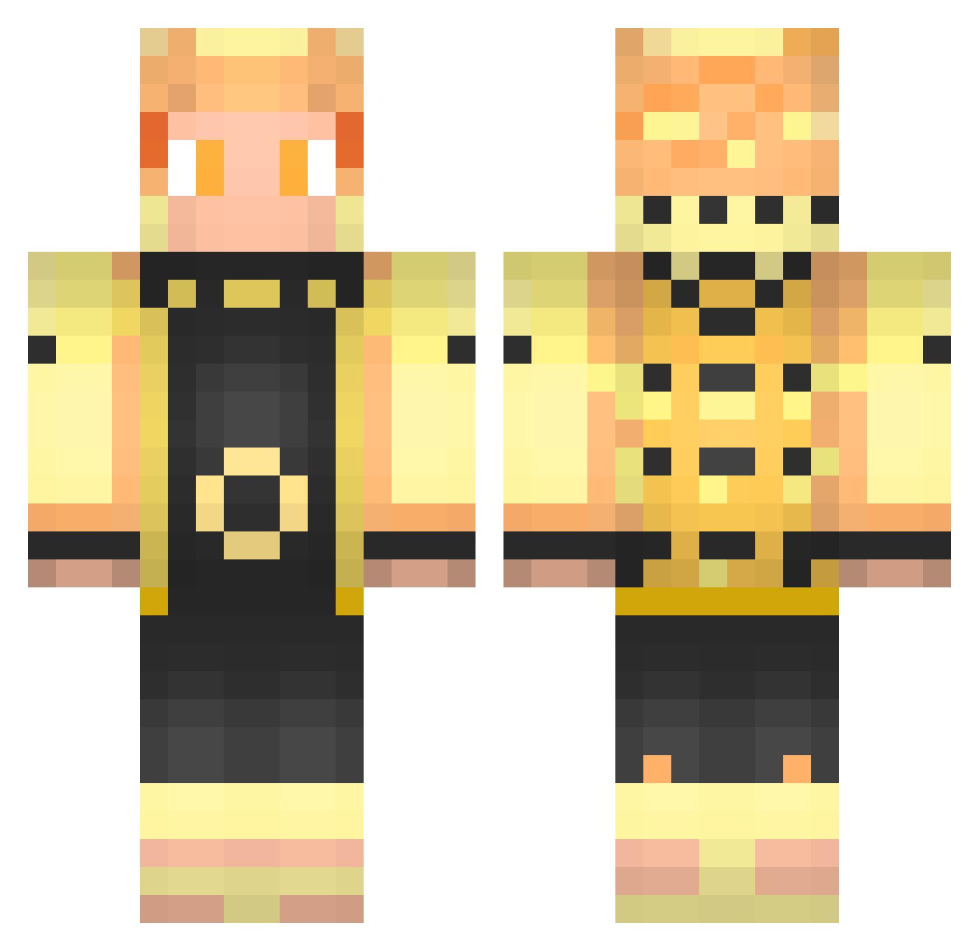 SpIcY07 Minecraft skin, front and back view