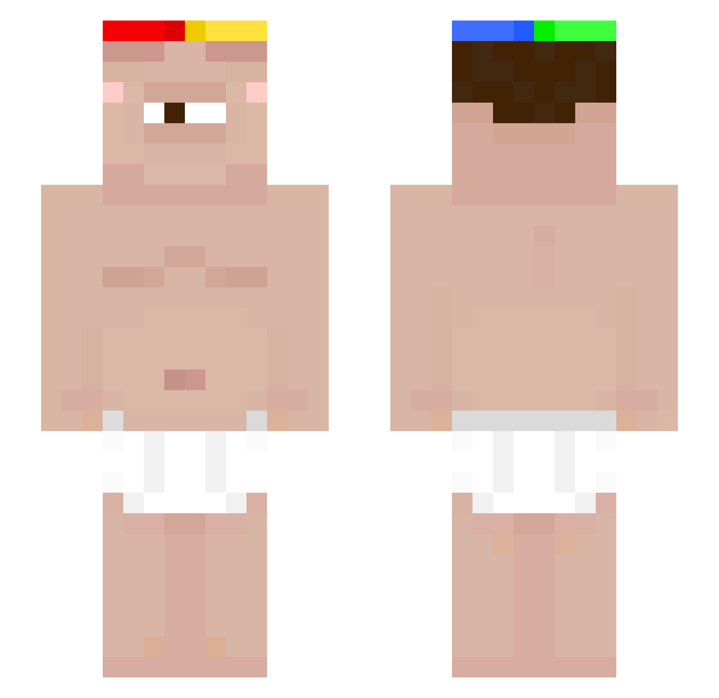 ChonnorInc Minecraft skin, front and back view