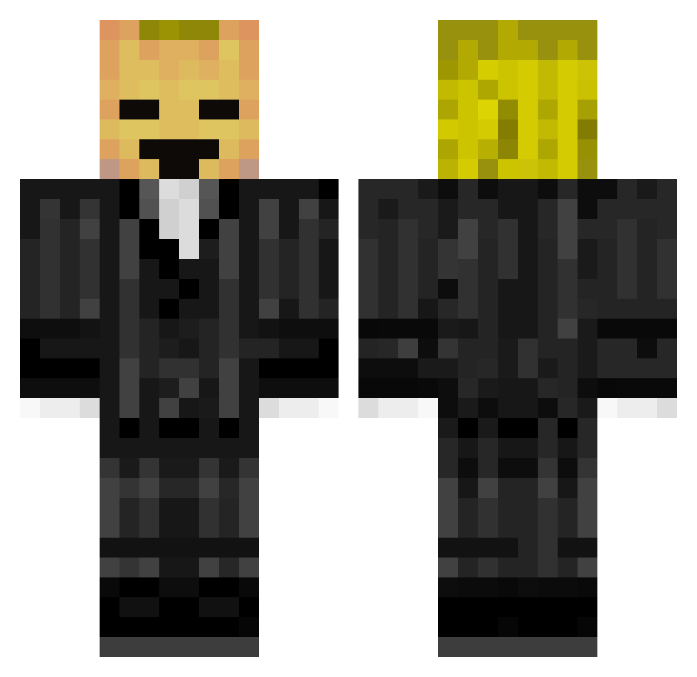 shroook Minecraft skin, front and back view