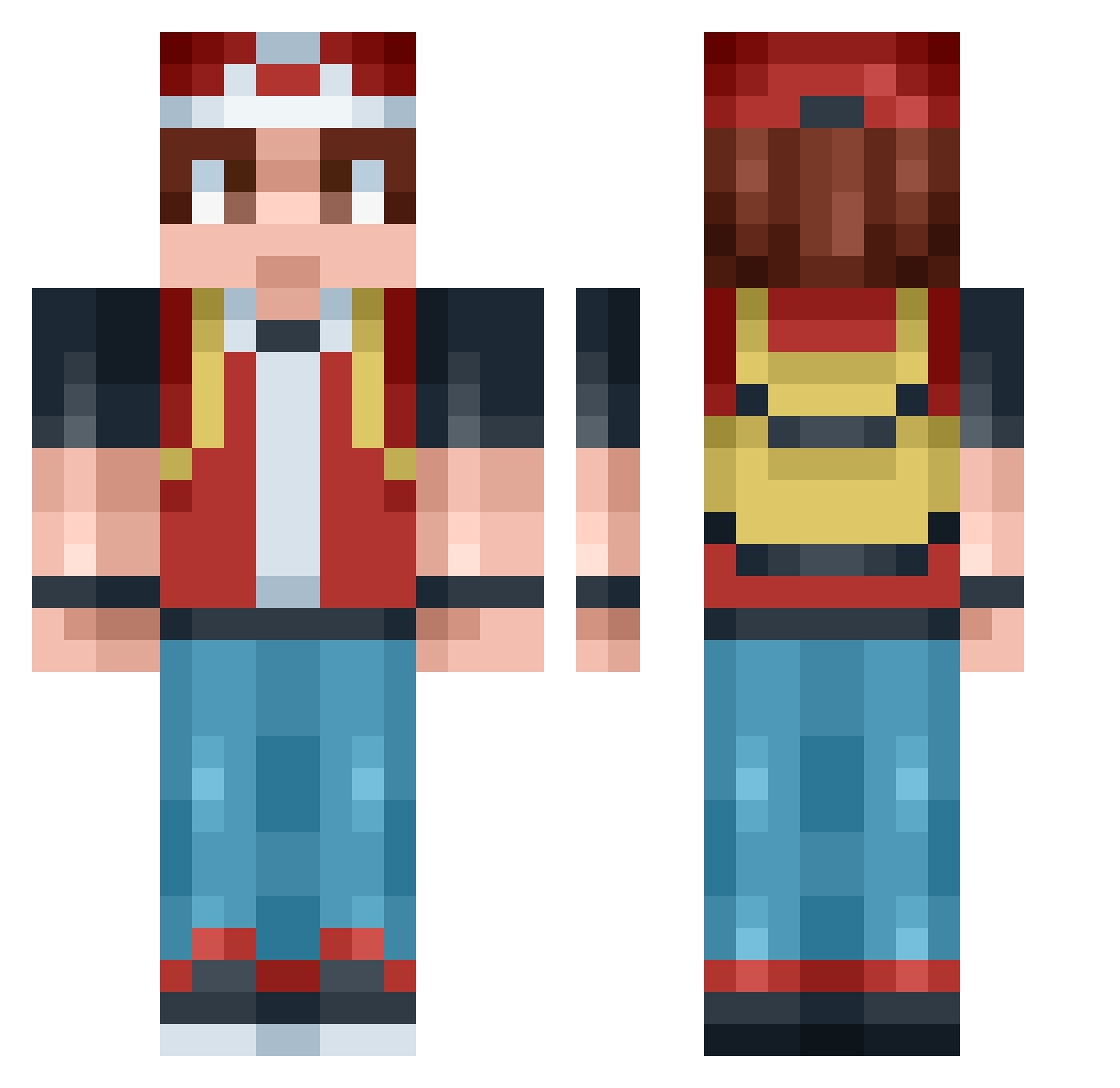 myschwing Minecraft skin, front and back view