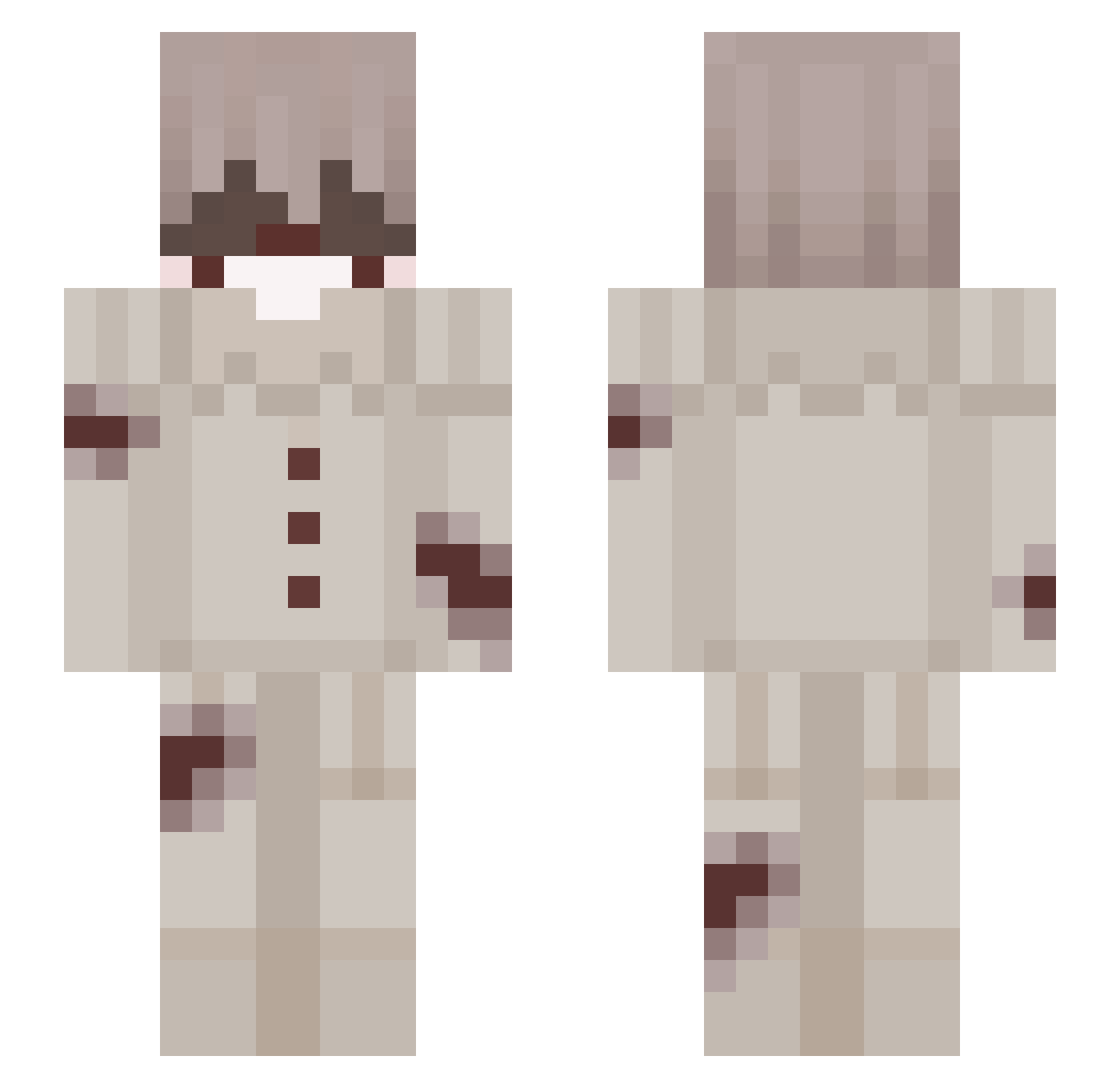 Axel7272 Minecraft skin, front and back view
