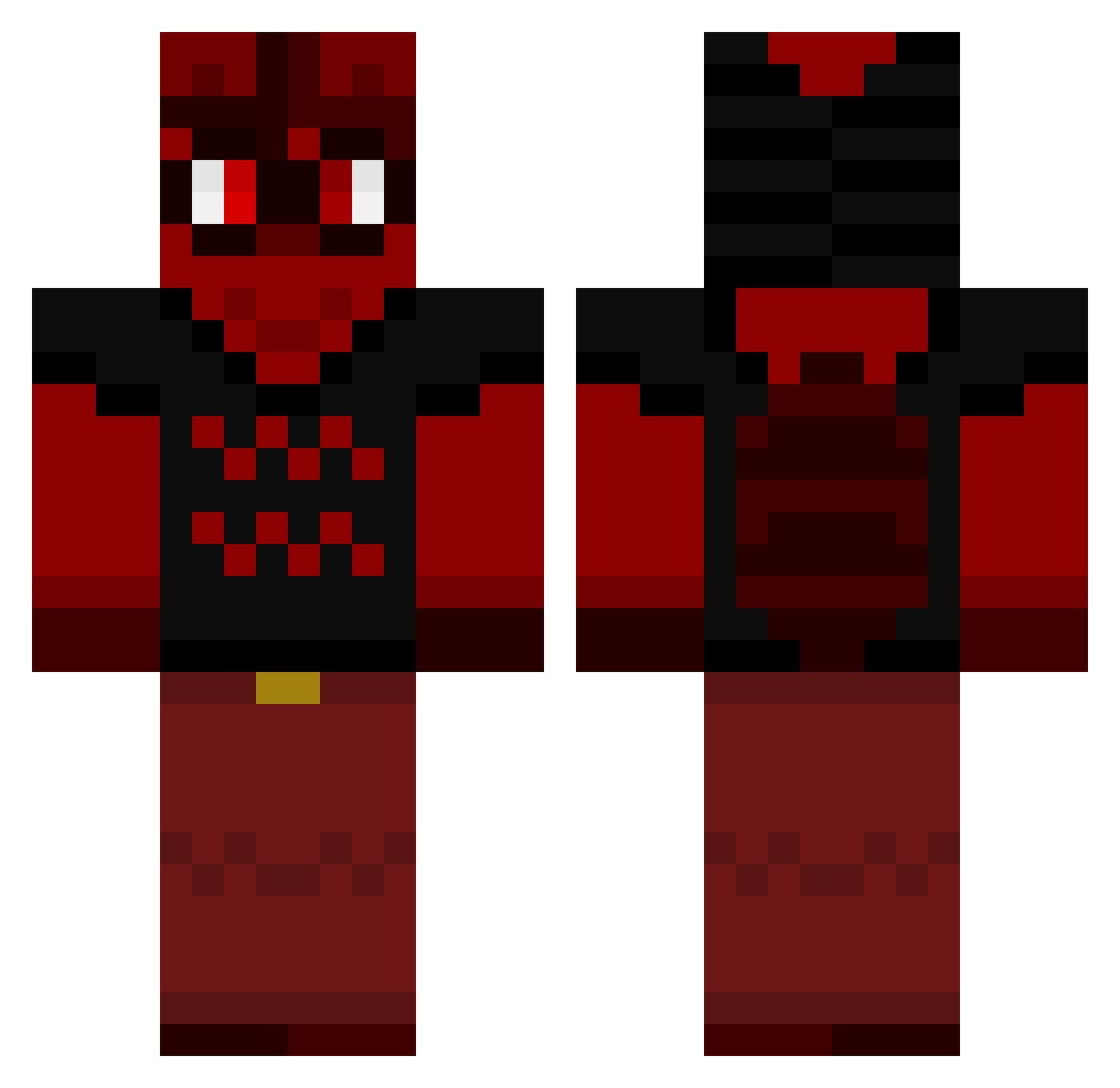 Furmistine Minecraft skin, front and back view