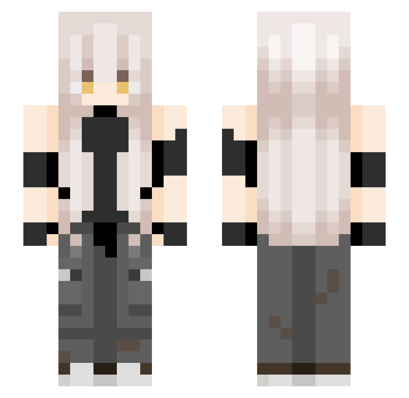 Sirx0u Minecraft skin, front and back view