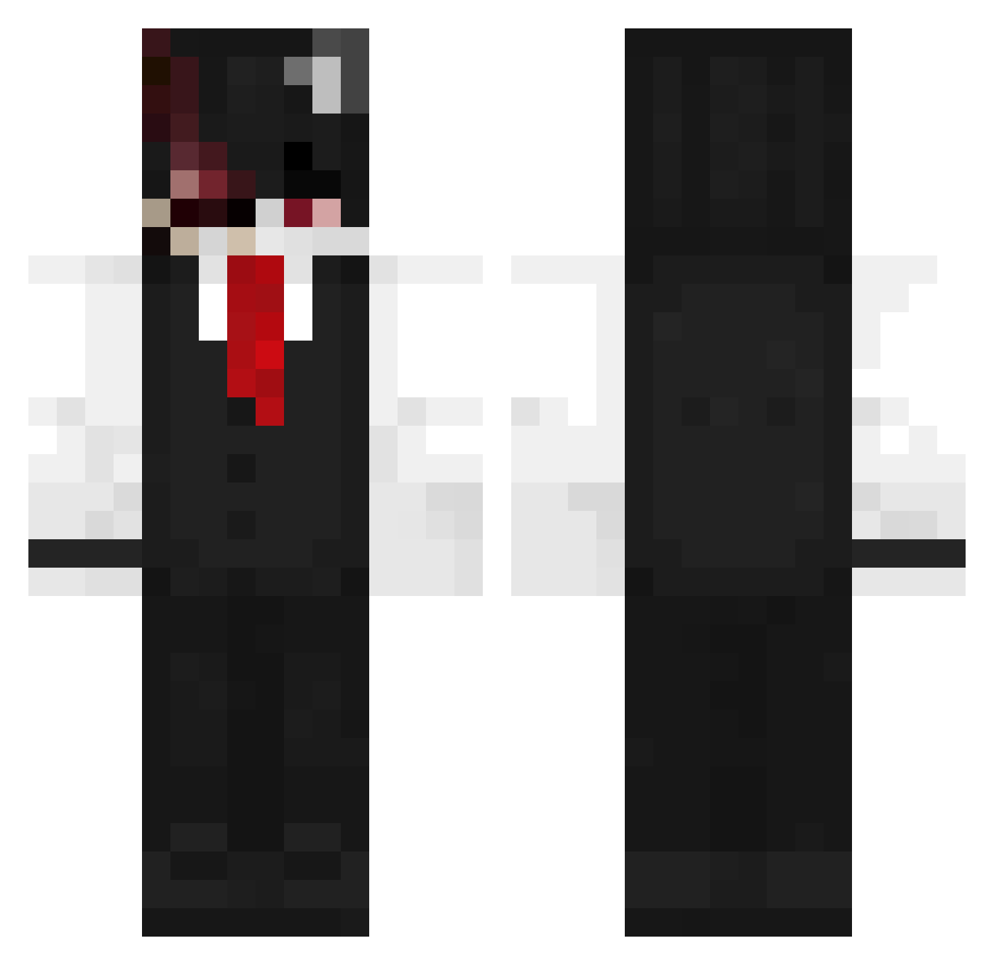 Takamaro0 Minecraft skin, front and back view