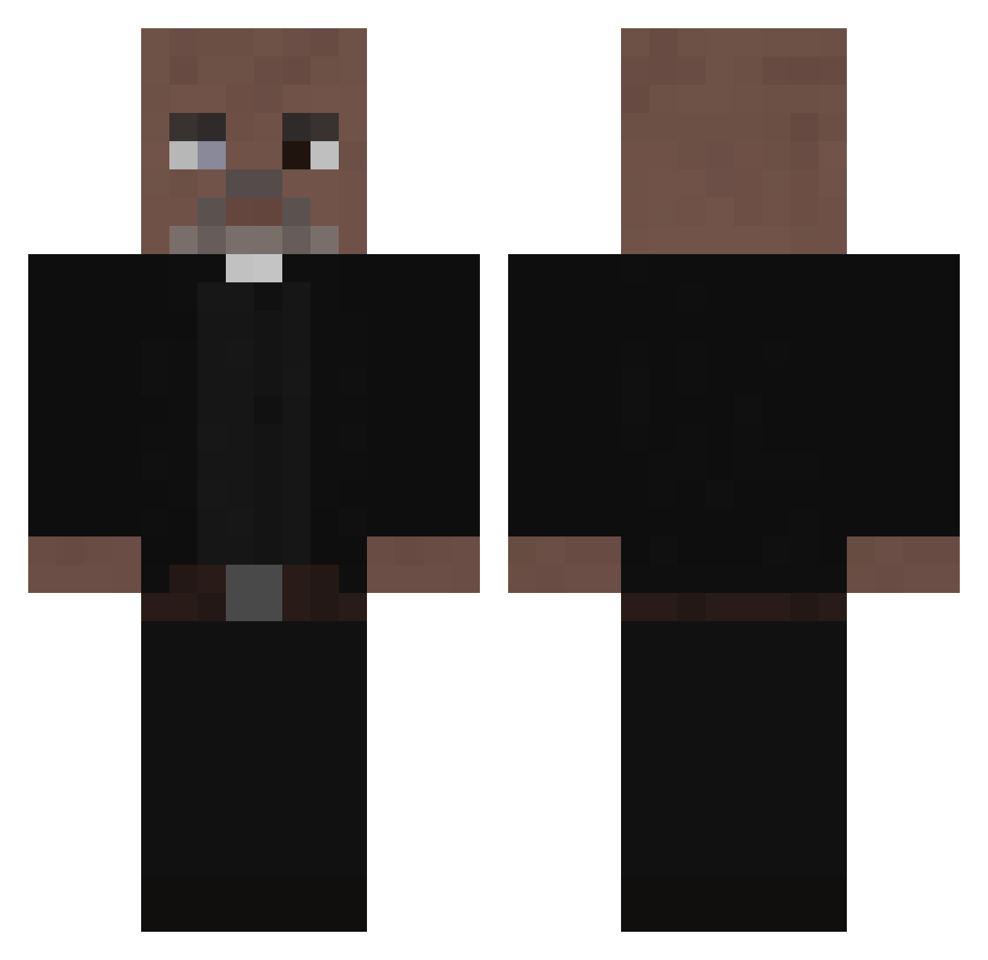 Masoxee Minecraft skin, front and back view