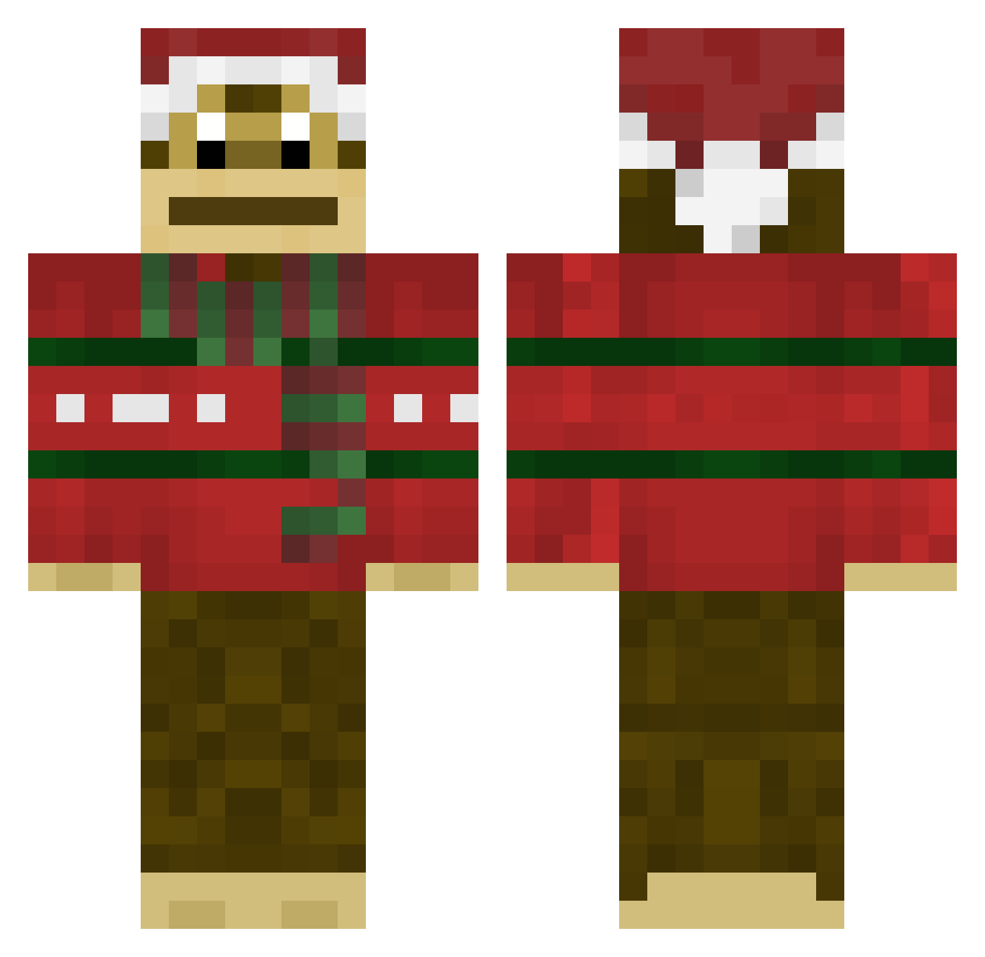 Muhammad73 Minecraft skin, front and back view