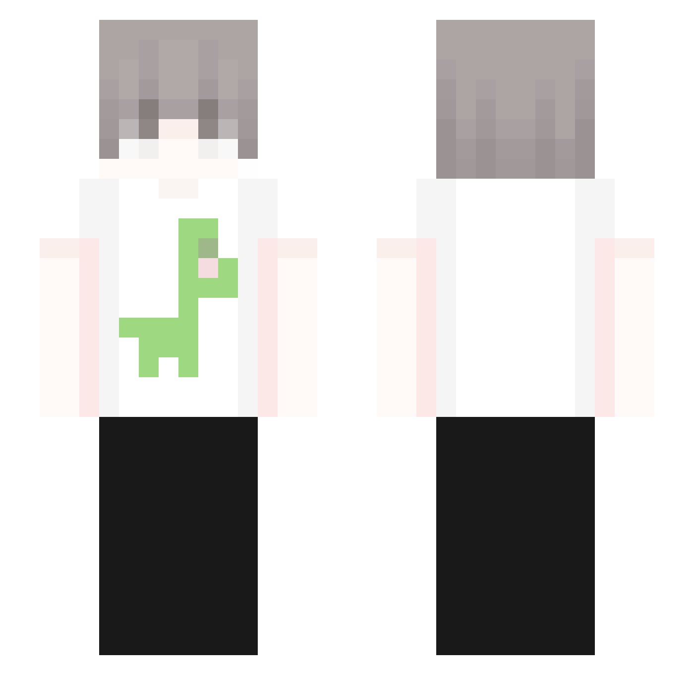 __wr Minecraft skin, front and back view