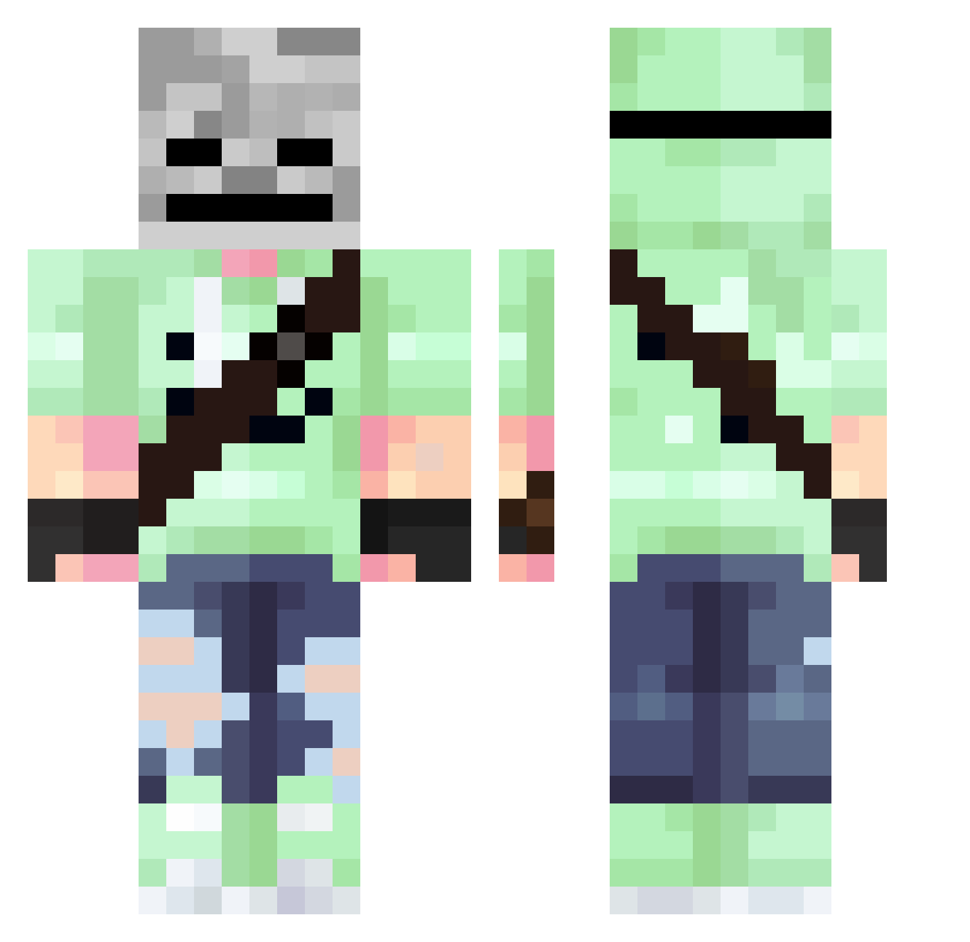 iker121xd Minecraft skin, front and back view