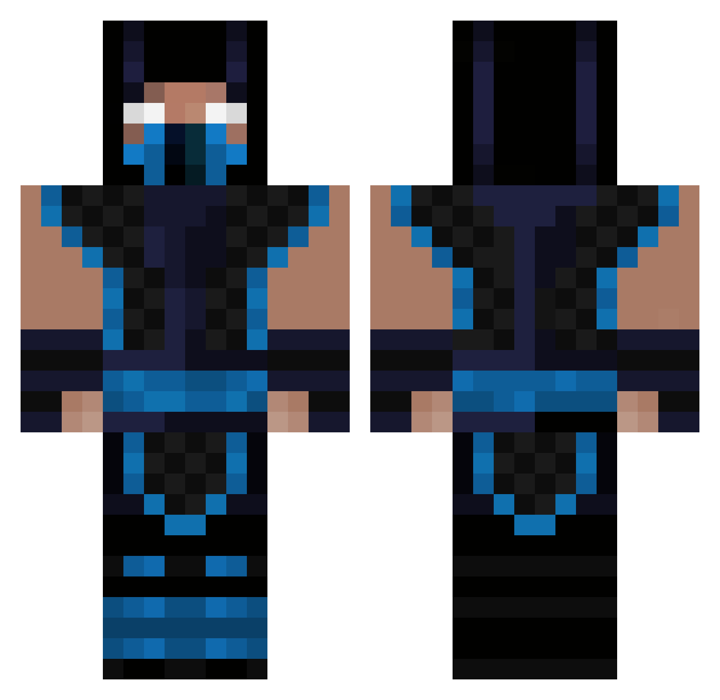 FrankRedeci Minecraft skin, front and back view