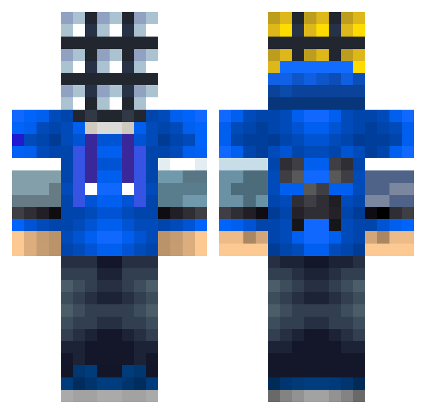 ProfCube98 Minecraft skin, front and back view