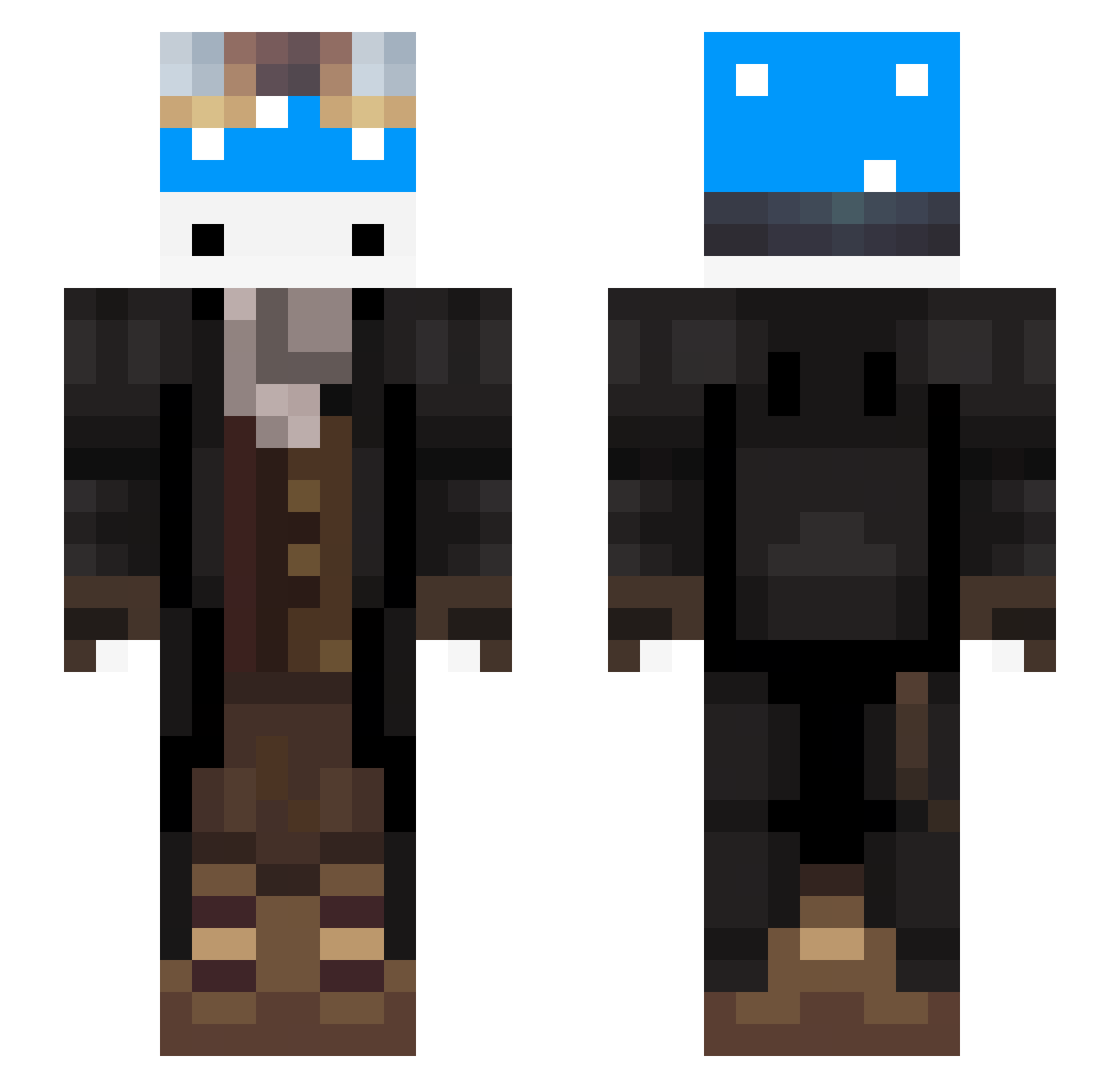 Aykeey Minecraft skin, front and back view