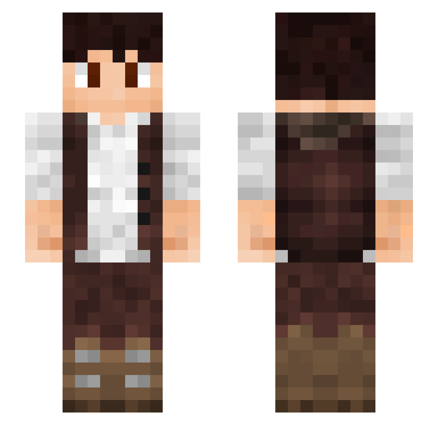 Thorgny Minecraft skin, front and back view