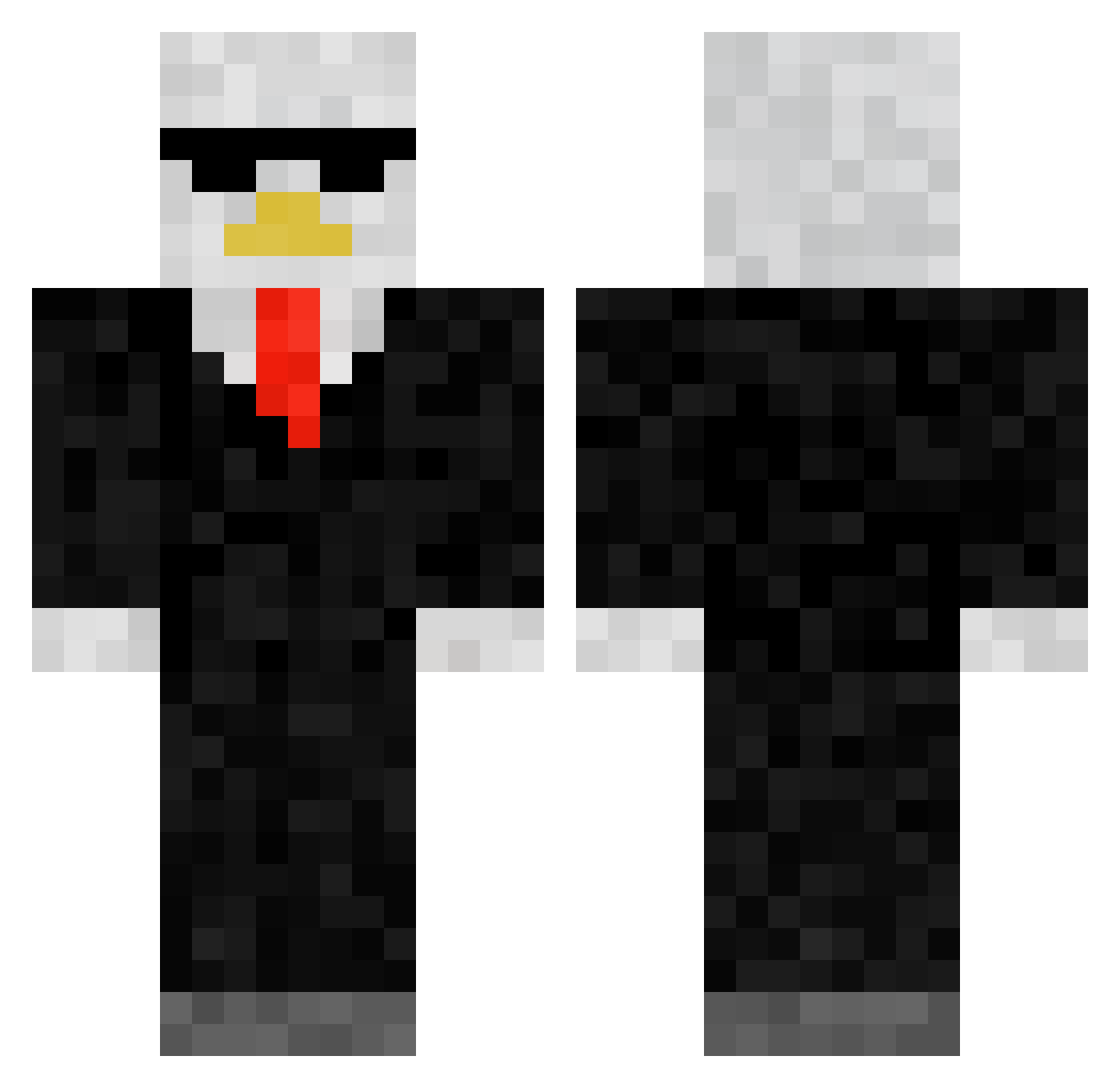 FubberMand Minecraft skin, front and back view