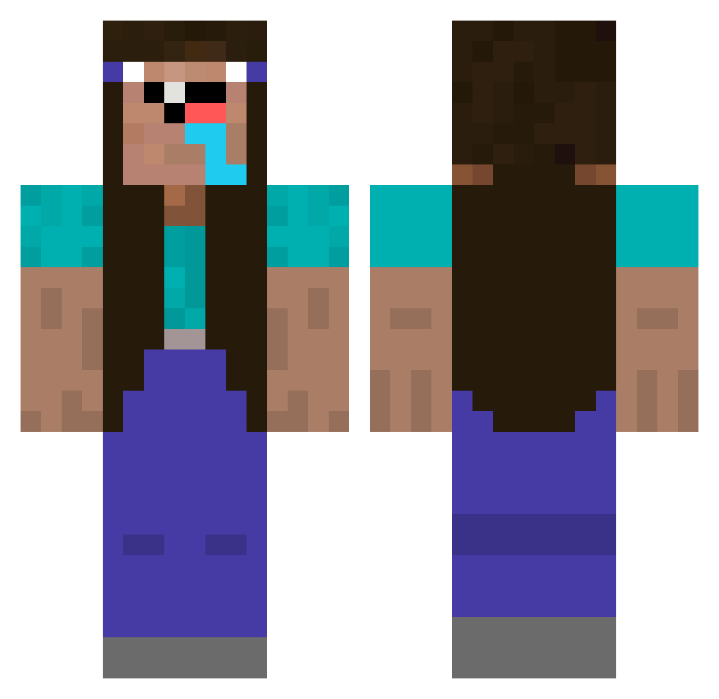 Blep_The_King Minecraft skin, front and back view