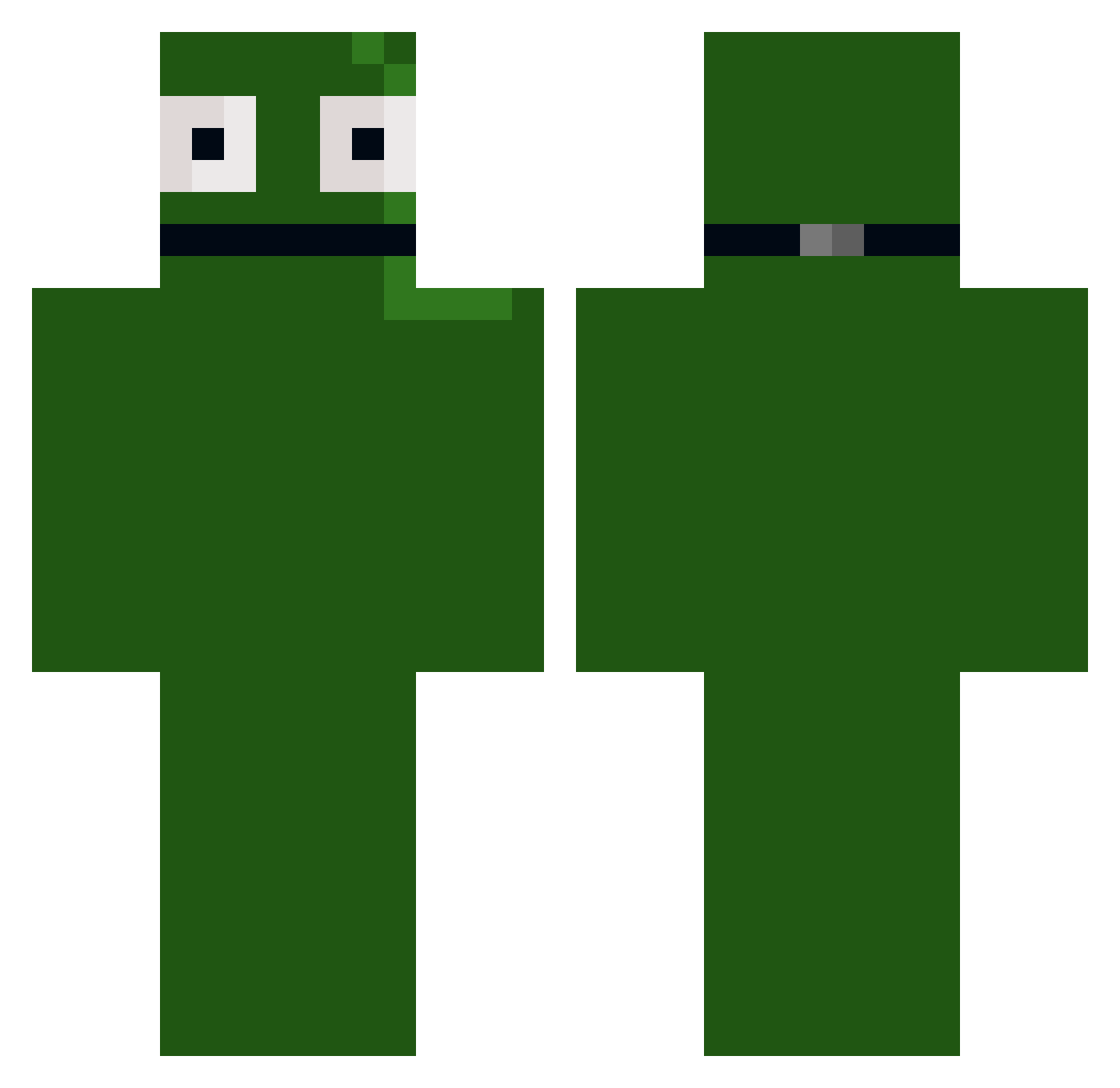 Zabapowa Minecraft skin, front and back view