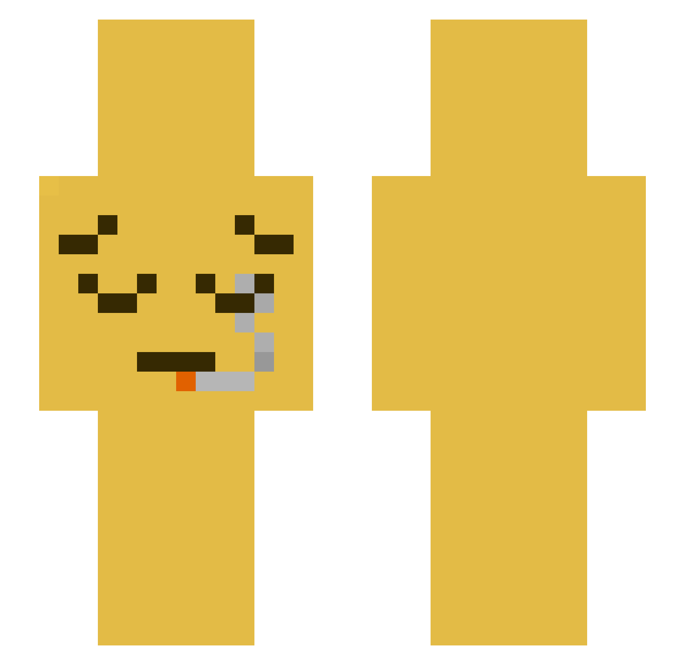 kbmehr Minecraft skin, front and back view