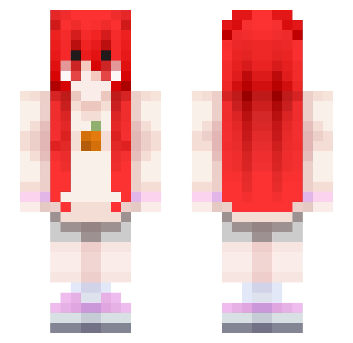 QingQiichen Minecraft skin, front and back view