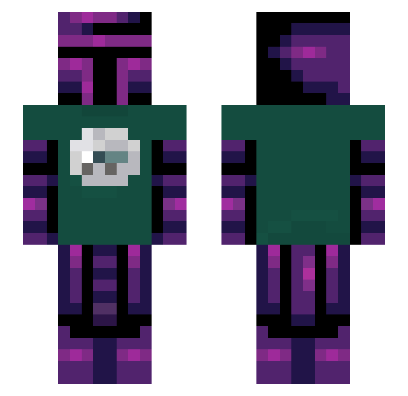 jspero77 Minecraft skin, front and back view