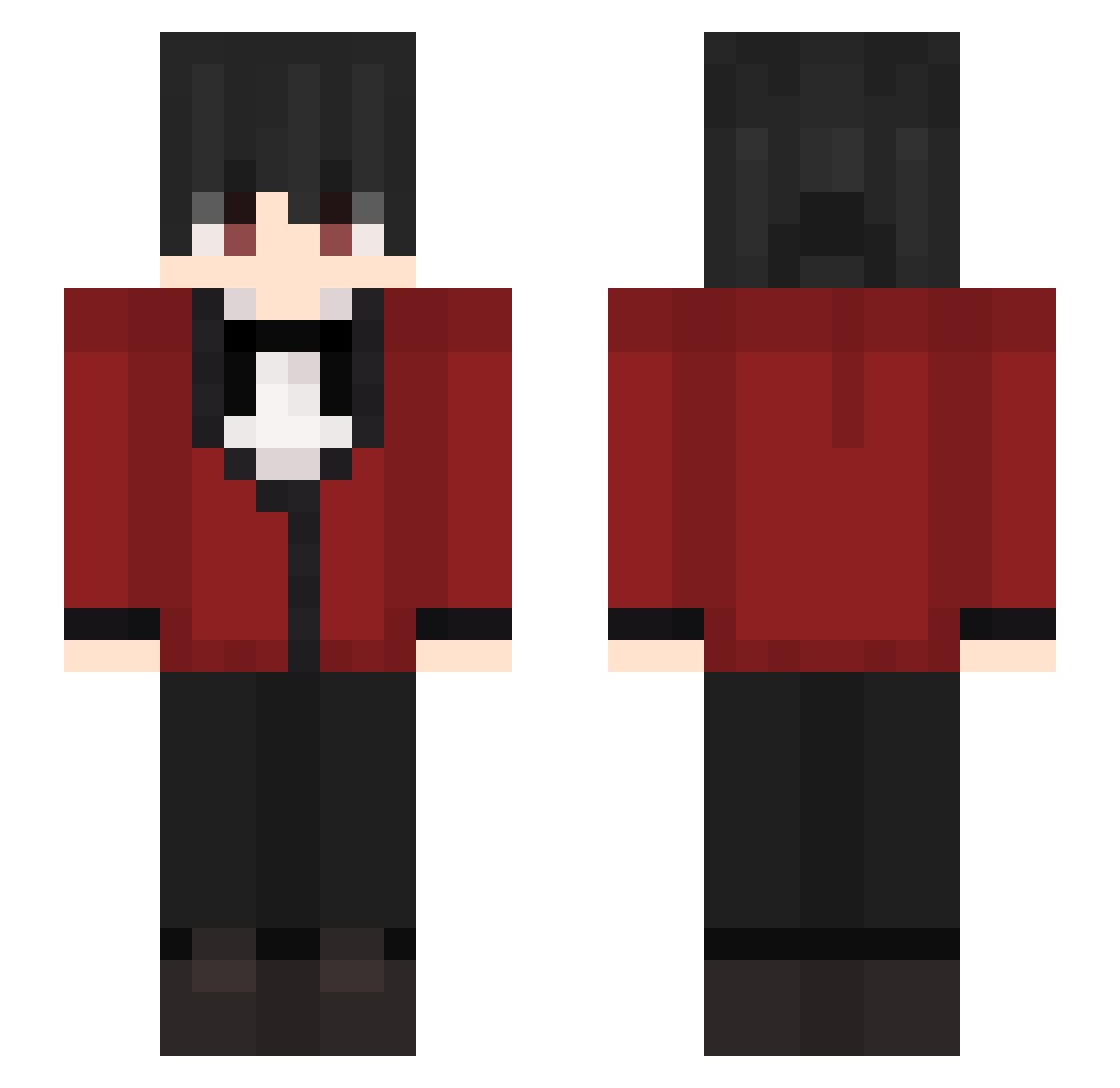 Not_aPsycho Minecraft skin, front and back view