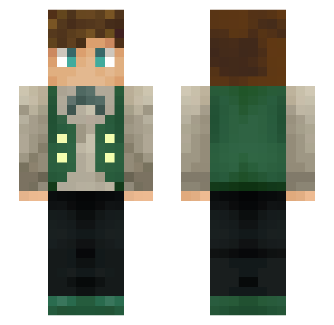 Jagman_ Minecraft skin, front and back view