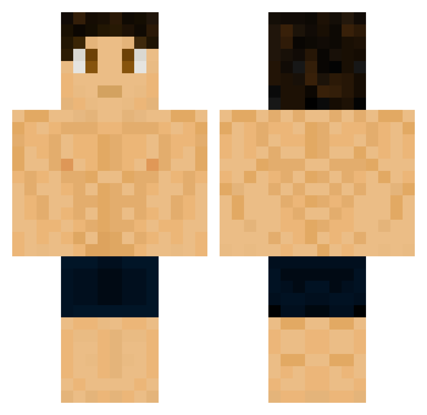 kcs16 Minecraft skin, front and back view