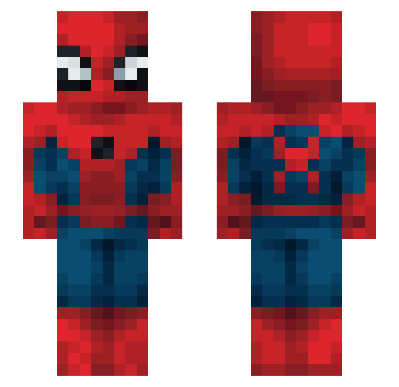 joebartXweed Minecraft skin, front and back view
