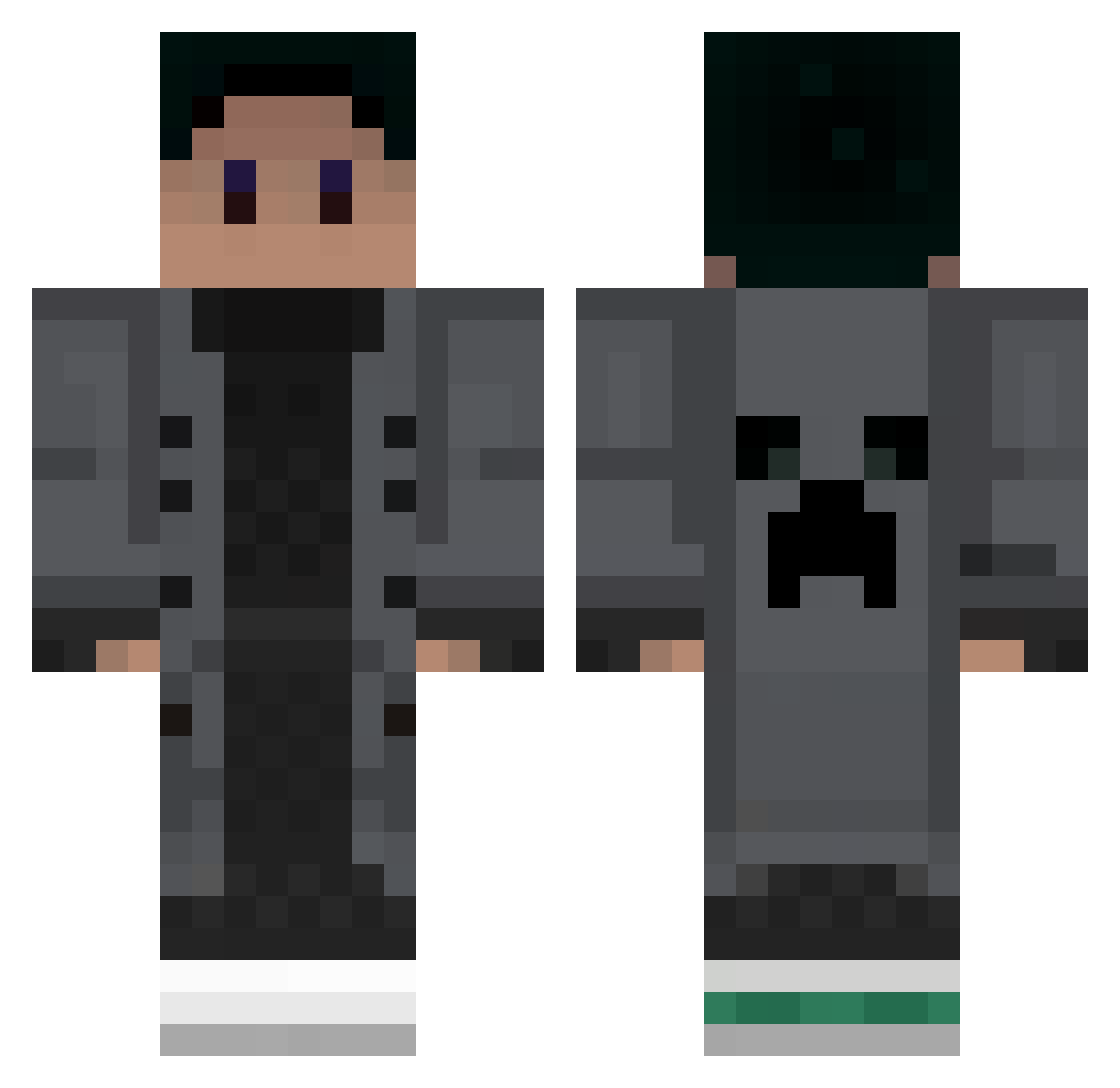PhillyBoi67 Minecraft skin, front and back view