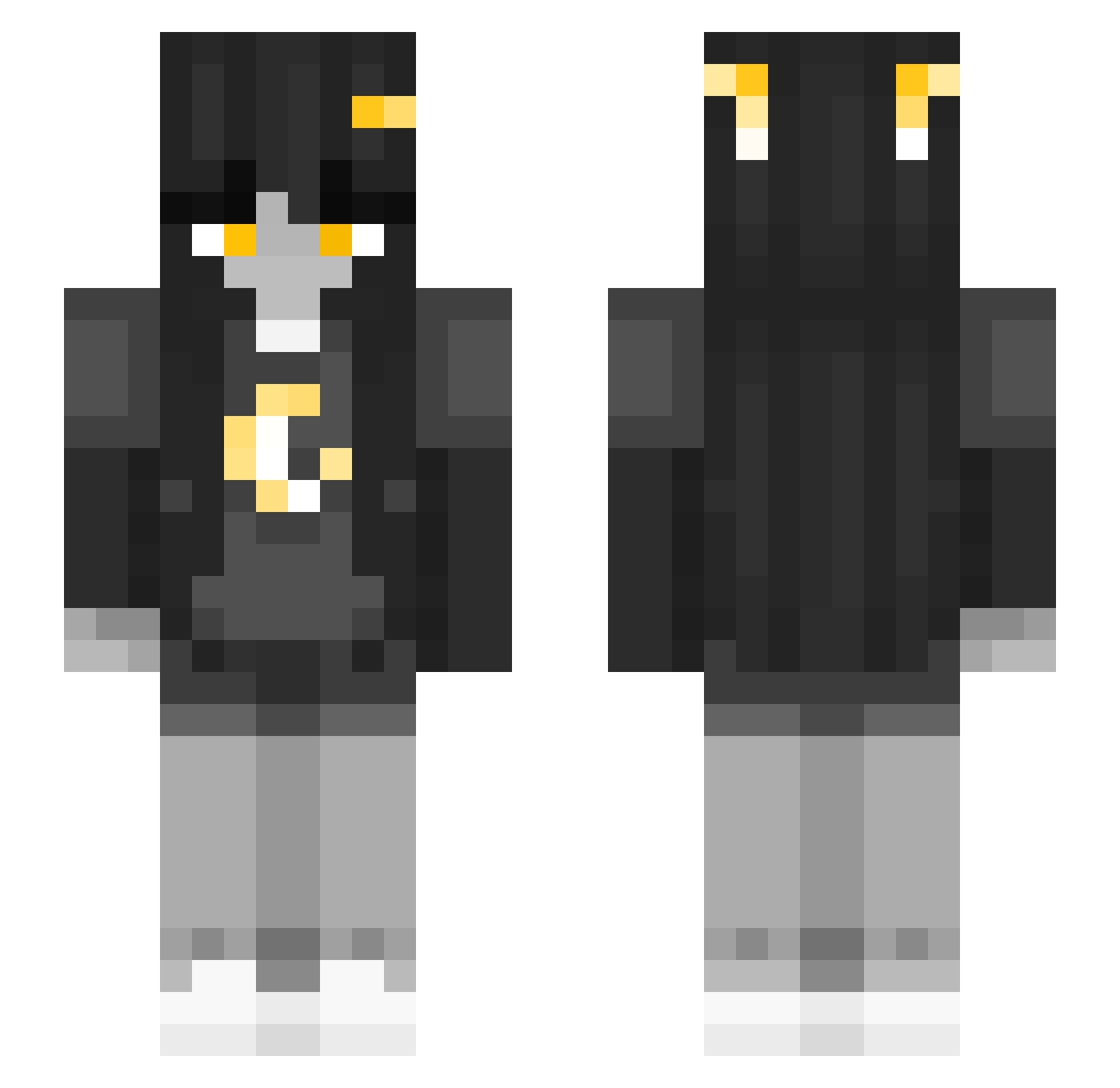 Niki_the_frog Minecraft skin, front and back view