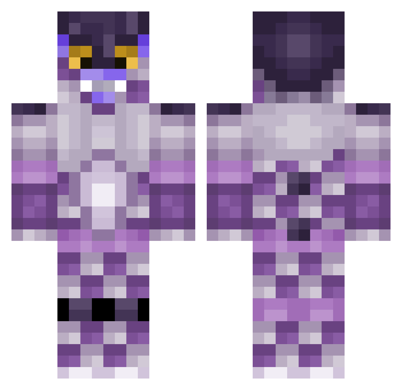 AdamSmalls Minecraft skin, front and back view