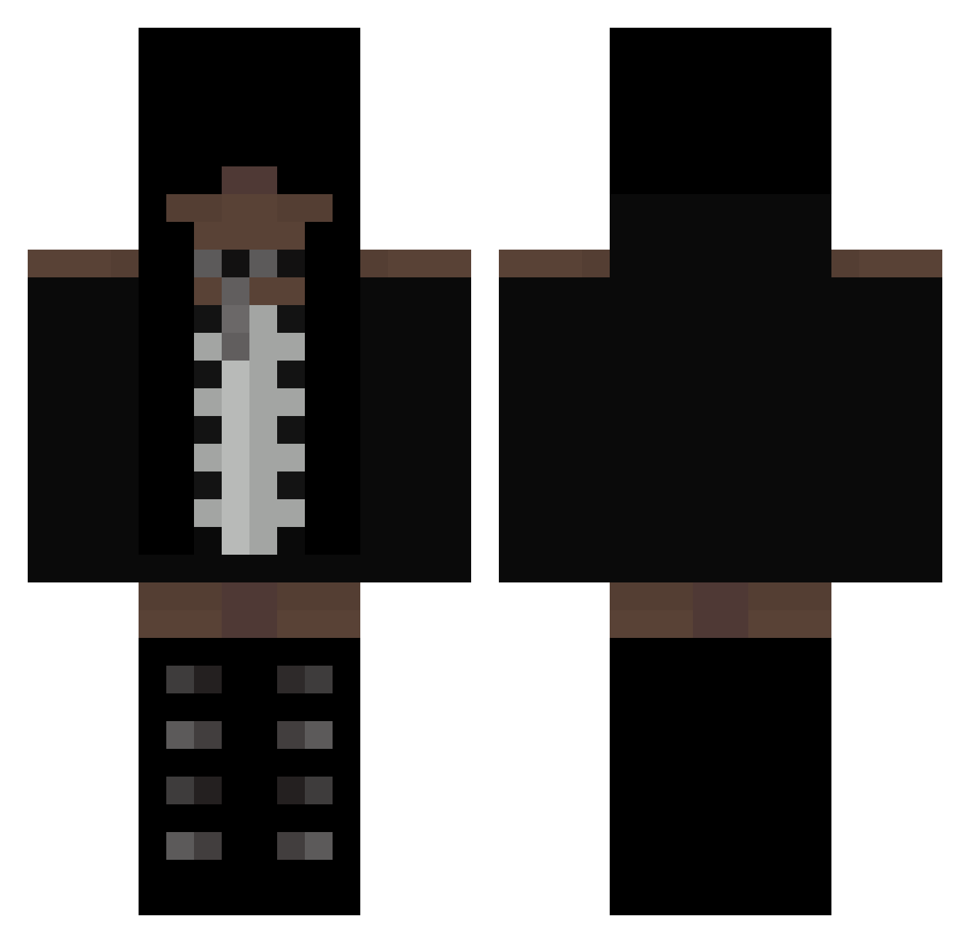 PapaBoneCrusher Minecraft skin, front and back view